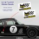 Kit de 2 autocollant MARCHAL vintage pour Porsche