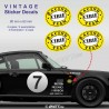 Cibié 4 vintage sticker decals for PORSCHE