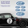 MAGNETI MARELLI design 1 - pack of 6 vintage sticker decals for PORSCHE