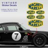 MAGNETI MARELLI design 4 - 6 vintage Aufkleber für PORSCHE
