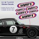 WYNN'S - pack of 6 vintage sticker decals for PORSCHE