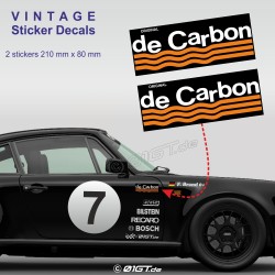 Kit de 2 autocollant DEVIL vintage pour Porsche