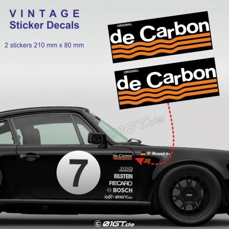 Kit de 2 autocollant DEVIL vintage pour Porsche