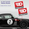 FACOM RACING vintage sticker decals for PORSCHE