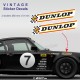 DUNLOP RACING vintage sticker decals for PORSCHE
