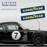 GOOD YEAR - 2 Oldtimer Aufkleber für PORSCHE