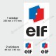 ELF VINTAGE - Kit de 3 autocollant vintage pour Alpine et Porsche