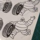 MICHELIN - Kit de 6 autocollant vintage pour Porsche