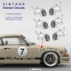 MICHELIN - Kit de 6 autocollant vintage pour Porsche