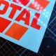 TOTAL - 2 vintage sticker decals for PORSCHE