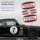 TOTAL - 4 Racing Oldtimer Aufkleber für PORSCHE