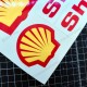 SHELL - 6 Racing Oldtimer Aufkleber für PORSCHE