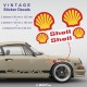 SHELL - 6 Racing Oldtimer Aufkleber für PORSCHE