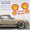 SHELL - 6 Racing Oldtimer Aufkleber für PORSCHE