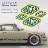 YACCO 90's - 4 Racing Oldtimer Aufkleber für PORSCHE