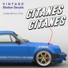 GITANES - 2 vintage sticker decals 30 cm for PORSCHE