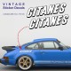 GITANES - 2 vintage sticker decals 45 cm for PORSCHE
