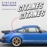 GITANES - 2 vintage sticker decals 45 cm for PORSCHE