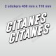 GITANES - 2 vintage sticker decals 45 cm for PORSCHE