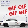 ELF - 4 vintage sticker decals for PORSCHE