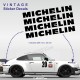 MICHELIN - 4 vintage sticker decals for PORSCHE