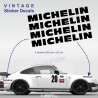 MICHELIN - 4 vintage sticker decals for PORSCHE