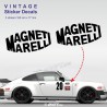 MAGNETI MARELLI - 2 vintage sticker decals for PORSCHE