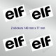 ELF - 4 Racing Oldtimer Aufkleber 14cm für PORSCHE