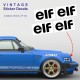 ELF - 4 Racing Oldtimer Aufkleber 14cm für PORSCHE