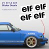ELF - 4 vintage sticker decals 14cm for PORSCHE