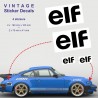 ELF - 4 vintage sticker decals for PORSCHE