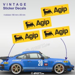 AGIP - 4 Racing Oldtimer Aufkleber für PORSCHE