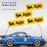 AGIP - 4 Racing Oldtimer Aufkleber für PORSCHE