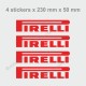 PIRELLI - 4 vintage sticker decals for PORSCHE