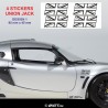 UNION JACK - Set of de 4 sticker decals for LOTUS Elise Exige