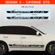 CAYENNE - Kit sticker bas de caisse de PORSCHE 955 957