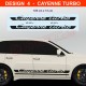 CAYENNE - Kit sticker bas de caisse de PORSCHE 955 957