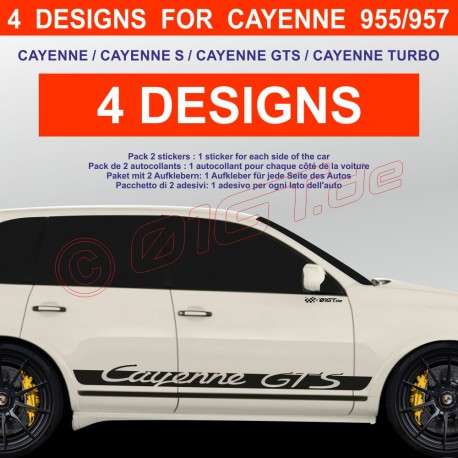 CAYENNE - Side skirt decals kit for Porsche 955 957
