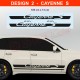 CAYENNE - Kit sticker bas de caisse de PORSCHE 955 957