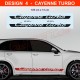 CAYENNE - Side skirt decals kit for Porsche 958