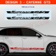 CAYENNE - Side skirt decals kit for Porsche 958