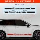 CAYENNE - Side skirt decals kit for Porsche 958