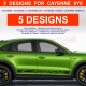 CAYENNE - Side skirt decals kit for Porsche Cayenne S GTS Turbo S