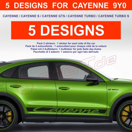 CAYENNE - Side skirt decals kit for Porsche Cayenne S GTS Turbo S