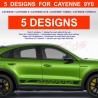 CAYENNE - Side skirt decals kit for Porsche Cayenne S GTS Turbo S