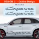 CAYENNE - Side skirt decals kit for Porsche