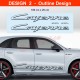 CAYENNE - Side skirt decals kit for Porsche