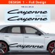 CAYENNE - Side skirt decals kit for Porsche