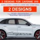 CAYENNE - Side skirt decals kit for Porsche