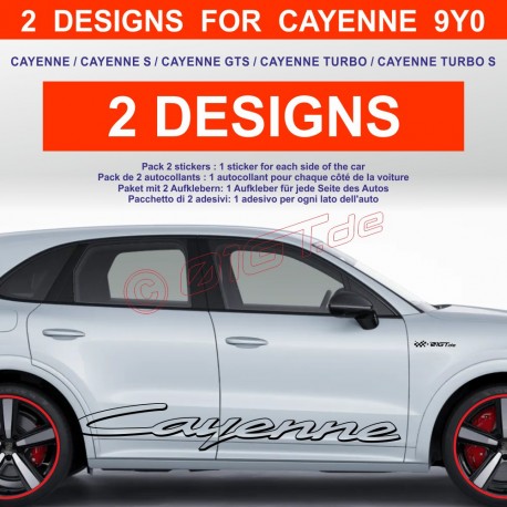 CAYENNE - Side skirt decals kit for Porsche
